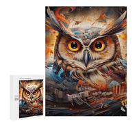 Adult Jigsaw Puzzle500 PCS Whimsical Owl Artwork -2 Teenagers Puzzles Brain Teaser Game Home Decoration Unique Birthday And Gifts 500 PCS
