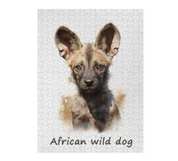 Adult Jigsaw Puzzle52x38cm/1000pcs African Wild Dog Jigsaw for Adults Brain Teaser Game Precision Cutting Deal As Gifts for The Whole Family 52x38cm/1000pcs