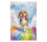 Adult Jigsaw Puzzle75x50cm/1000pcs Beagle Rainbow Bridge Puzzle for Adults Relax Games But Fun And Humorous for Birthday, Chrismas 75x50cm/1000pcs