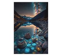 Adult Jigsaw Puzzle75x50cm/1000pcs Gemstone Cosmos Reflection Adult Jigsaw Puzzle Relaxing Games Perfect Decoration Deal As Gifts for The Whole Family 75x50cm/1000pcs