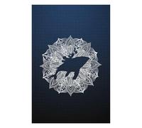 Adult Jigsaw Puzzle75x50cm/1000pcs Mandala Humpback Whale Jigsaw for Adults Brain Teaser Game Precision Cutting Deal As Gifts for The Whole Family 75x50cm/1000pcs