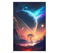 Adult Jigsaw Puzzle75x50cm/1000pcs Mythical Forest Lake Space Adult Jigsaw Puzzle Relaxing Games Perfect Decoration Deal As Gifts for The Whole Family 75x50cm/1000pcs