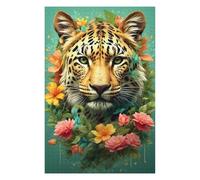 Adult Jigsaw Puzzle75x50cm/1000pcs Vibrant Leopard Illustrati Jigsaw for Adults Brain Teaser Game Precision Cutting Deal As Gifts for The Whole Family 75x50cm/1000pcs