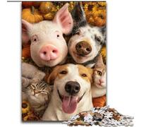 Adult Jigsaw Puzzles 1000 A Group of Farm Animals Challenging Game And Family Play for Is Ideal As A Gift for The Whole Family 50x75cm