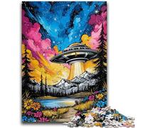 Adult Jigsaw Puzzles 1000 Alien UFO Challenging Family Activity Games DIY Toy for Home Wall Decor Gifts 50x75cm