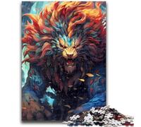 Adult Jigsaw Puzzles 1000 All Mighty Lion God for Educational Game Challenge Toy for Is Ideal As A Gift for The Whole Family 26x38cm