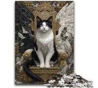 Adult Jigsaw Puzzles 1000 Angel Cat 1000 Piece Jigsaw,Challenging Family Activity Games DIY Toy for Home Wall Decor Gifts (38x26cm)
