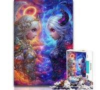 Adult Jigsaw Puzzles 1000 Angel Devil Anime Girl 1000 Pieces for Adults,Challenging Difficult Deal As Gifts for The Whole Family (size 38x26cm)
