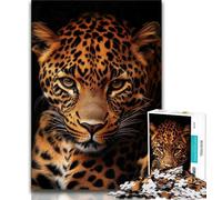 Adult Jigsaw Puzzles 1000 Animal Leopard 1000 Piece Puzzle,Fun Games Every Piece Is Unique - Challenging Family Fun Game (size 75x50cm)
