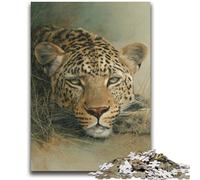 Adult Jigsaw Puzzles 1000 Animal Leopard Adult Jigsaw,Challenging Game Toys Wall Decoration Unique Birthday And Xmas Gifts (50x75cm)