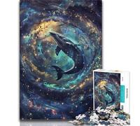 Adult Jigsaw Puzzles 1000 Animal Whale Art 1000 Pieces for Adults,is Ideal As Gifts for The Whole Family Suitable for And 14 26x38cm