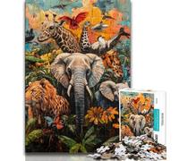 Adult Jigsaw Puzzles 1000 Animal World,Help The Brain Exercise Addictive Toys to Cultivate Patience Perfect Decoration (38x26cm)