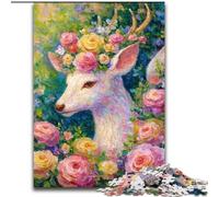 Adult Jigsaw Puzzles 1000 Anime Deer, for Ages 14 And over Each Piece Is Unique - Fun And Challenging Game for The Whole Family Good Gift (size 50x75cm)