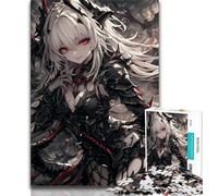 Adult Jigsaw Puzzles 1000 Anime Demon Girl 1000 Pieces for Teenagers,Perfect for Game Nights, Colorful Toy for Home Gift (size 75x50cm)
