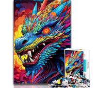 Adult Jigsaw Puzzles 1000 Art Flying Dragons 1000 Piece Puzzle,Fun Games Every Piece Is Unique - Challenging Family Fun Game (size 38x26cm)