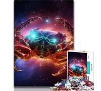 Adult Jigsaw Puzzles 1000 Art Star Crab 1000 Piece Jigsaw,Challenging Game Gifts for Is Ideal As A Gift for The Whole Family (size 75x50cm)
