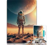 Adult Jigsaw Puzzles 1000 Astronaut on New Planet 1000 Pieces for Teenagers,Perfect for Game Nights, Colorful Toy for Home Gift (size 75x50cm)
