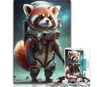 Adult Jigsaw Puzzles 1000 Astronaut Space Red Panda 1000 Pieces for Teenagers,Perfect for Game Nights, Colorful Toy for Home Gift (size 75x50cm)