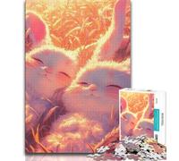 Adult Jigsaw Puzzles 1000 Baby Bunny 1000 Piece Jigsaw,Challenging Game Gifts for Is Ideal As A Gift for The Whole Family (size 38x26cm)