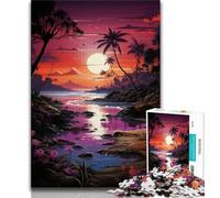 Adult Jigsaw Puzzles 1000 Beautiful Beaches Scenery 1000 Piece Puzzle,Fun Games Every Piece Is Unique - Challenging Family Fun Game (size 38x26cm)