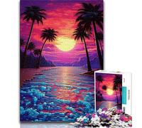 Adult Jigsaw Puzzles 1000 Beautiful Beaches Scenery Teenager Puzzles,Game Toys Every Piece Is Unique - Challenging Family Fun Game (size 75x50cm)