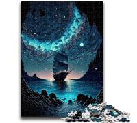 Adult Jigsaw Puzzles 1000 Beautiful Pirate Ship Brain Intelligence Challenge Addictive Toys Funny Gift for Ages 14+ 50x75cm