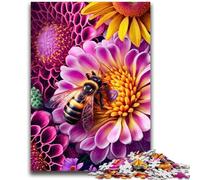 Adult Jigsaw Puzzles 1000 Bee on A Blossom for Educational Game Challenge Toy for Is Ideal As A Gift for The Whole Family 50x75cm