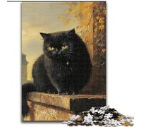 Adult Jigsaw Puzzles 1000 Black Cat, for Ages 14 And over Each Piece Is Unique - Fun And Challenging Game for The Whole Family Good Gift (size 50x75cm)