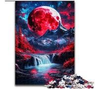 Adult Jigsaw Puzzles 1000 Blood Moon Challenging Game And Family Play for Is Ideal As A Gift for The Whole Family 50x75cm