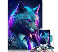 Adult Jigsaw Puzzles 1000 Boss Wolf In Suit Puzzles for Adults,learning Educational for Is Ideal As A Gift for The Whole Family (size 75x50cm)