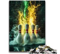 Adult Jigsaw Puzzles 1000 Bowling Sport Family Fun for Is Ideal As A Gift for The Whole Family for And Age 14 Years Up 26x38cm