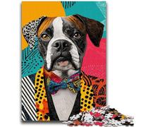 Adult Jigsaw Puzzles 1000 Boxer Dog 1000 Piece Jigsaw,Challenging Family Activity Games DIY Toy for Home Wall Decor Gifts (38x26cm)