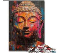 Adult Jigsaw Puzzles 1000 Buddha Oil Painting, Elephant Toy Intellectual Game Birthday Present, Gifts, Wall Art for Ages 14+ (Size 26x38cm)