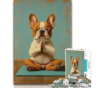Adult Jigsaw Puzzles 1000 Bulldog Skateboarding 1000 Piece Jigsaw,Challenging Family Activity Games DIY Toy for Home Wall Decor Gifts 75x50cm
