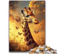 Adult Jigsaw Puzzles 1000 Butterfly Giraffe Challenging To Complete But Fun And Humorous Unique Birthday And Gifts 50x75cm