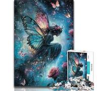 Adult Jigsaw Puzzles 1000 Butterfly Girl Teenager Puzzles,learning Educational Is Ideal As A Gift for The Whole Family 26x38cm