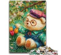 Adult Jigsaw Puzzles 1000 Cartoon Teddy Bear Family Fun for Is Ideal As A Gift for The Whole Family for And Age 14 Years Up 26x38cm