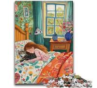 Adult Jigsaw Puzzles 1000 Cat Art Challenging Family Activity Games DIY Toy for Home Wall Decor Gifts 26x38cm
