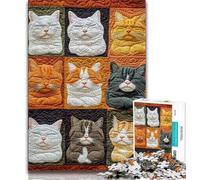 Adult Jigsaw Puzzles 1000 Cat Collage Teenager Puzzles,Game Toys Every Piece Is Unique - Challenging Family Fun Game (size 38x26cm)