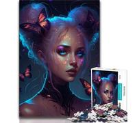 Adult Jigsaw Puzzles 1000 Charming Girl 1000 Piece Jigsaw,Challenging Game Gifts for Is Ideal As A Gift for The Whole Family (size 75x50cm)