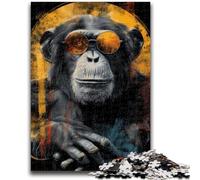Adult Jigsaw Puzzles 1000 Chimpanzee Challenging To Complete But Fun And Humorous Birthday Present, Gifts, Wall Art 50x75cm