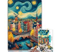 Adult Jigsaw Puzzles 1000 City Under The Night Sky 1000 Piece Jigsaw,Challenging Game Gifts for Is Ideal As A Gift for The Whole Family (size 75x50cm)