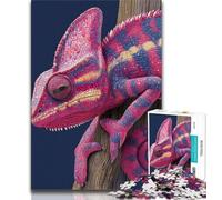 Adult Jigsaw Puzzles 1000 Color Chameleon,Help The Brain Exercise Addictive Toys to Cultivate Patience Artists Collection,Fine Art 38x26cm