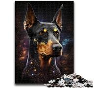 Adult Jigsaw Puzzles 1000 Colored Doberman Challenging To Complete But Fun And Humorous Unique Birthday And Gifts 38x26cm