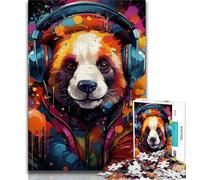 Adult Jigsaw Puzzles 1000 Colorful Animal Panda 1000 Pieces for Teenagers,Learning Educational Toys Family Games Unique Birthday And Gifts 26x38cm