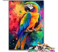 Adult Jigsaw Puzzles 1000 Colorful Parrot, Game Toys Every Piece Is Unique - Challenging Family Fun Game for for Age 14 26x38cm