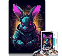 Adult Jigsaw Puzzles 1000 Colorful Rabbit Music Puzzles for Adults,learning Educational for Is Ideal As A Gift for The Whole Family (size 38x26cm)