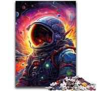Adult Jigsaw Puzzles 1000 Colourful Astronaut 1000 Pieces for Teenagers,Learning Educational Toys Family Games Unique Birthday And Gifts (26x38cm)