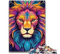 Adult Jigsaw Puzzles 1000 Colourful Graffiti Lion Challenging To Complete But Fun And Humorous Unique Birthday And Gifts 50x75cm