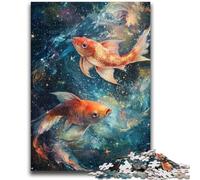 Adult Jigsaw Puzzles 1000 Cosmic Koi Challenging To Complete But Fun And Humorous Birthday Present, Gifts, Wall Art 26x38cm